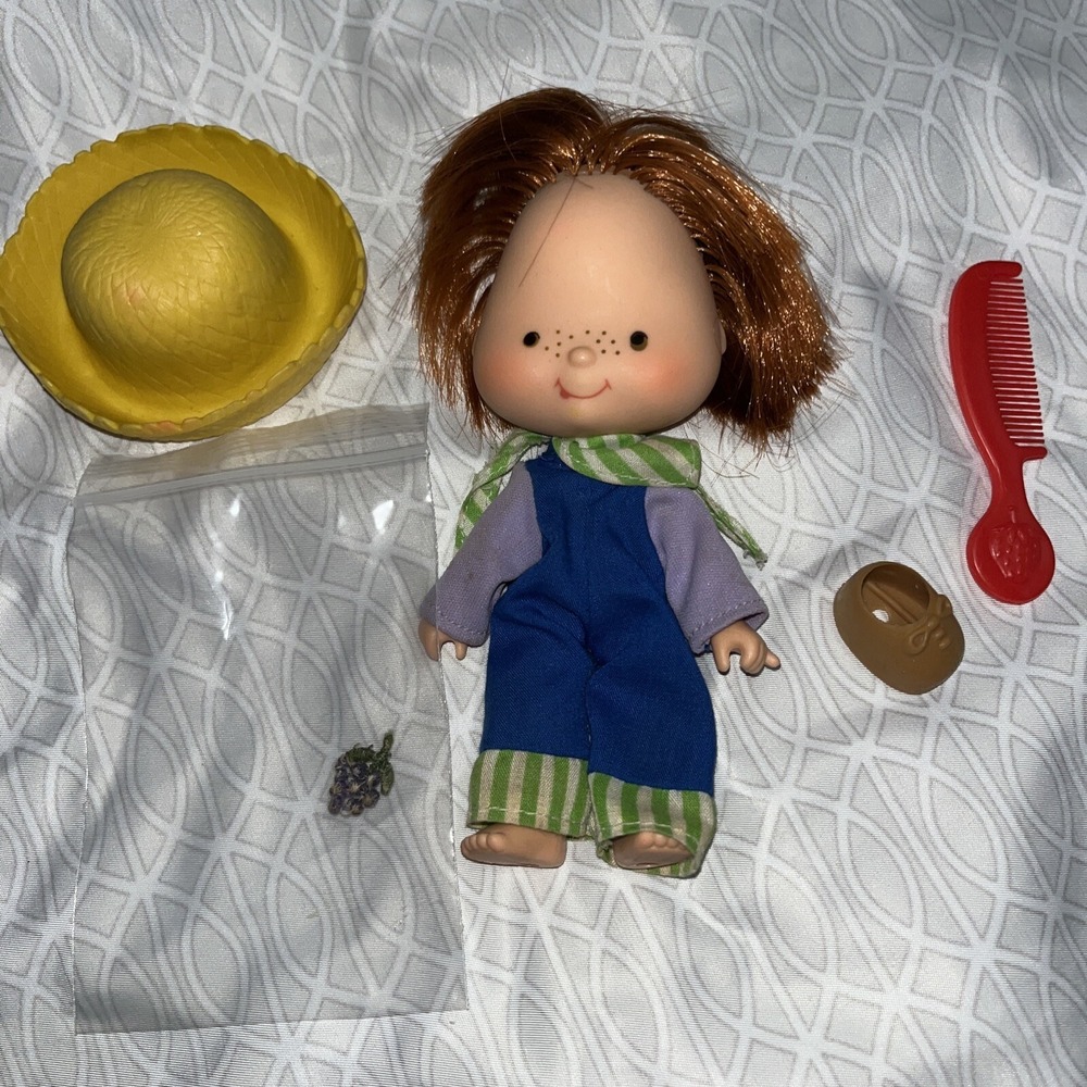 Vintage 1980 Strawberry Shortcake Huckleberry Pie With Comb & Hat Kenner